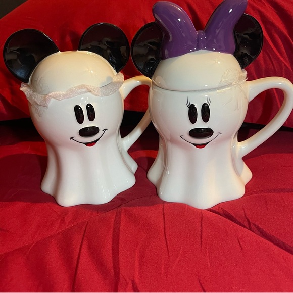 Mickey and Minnie ghost mug set - Picture 1 of 6